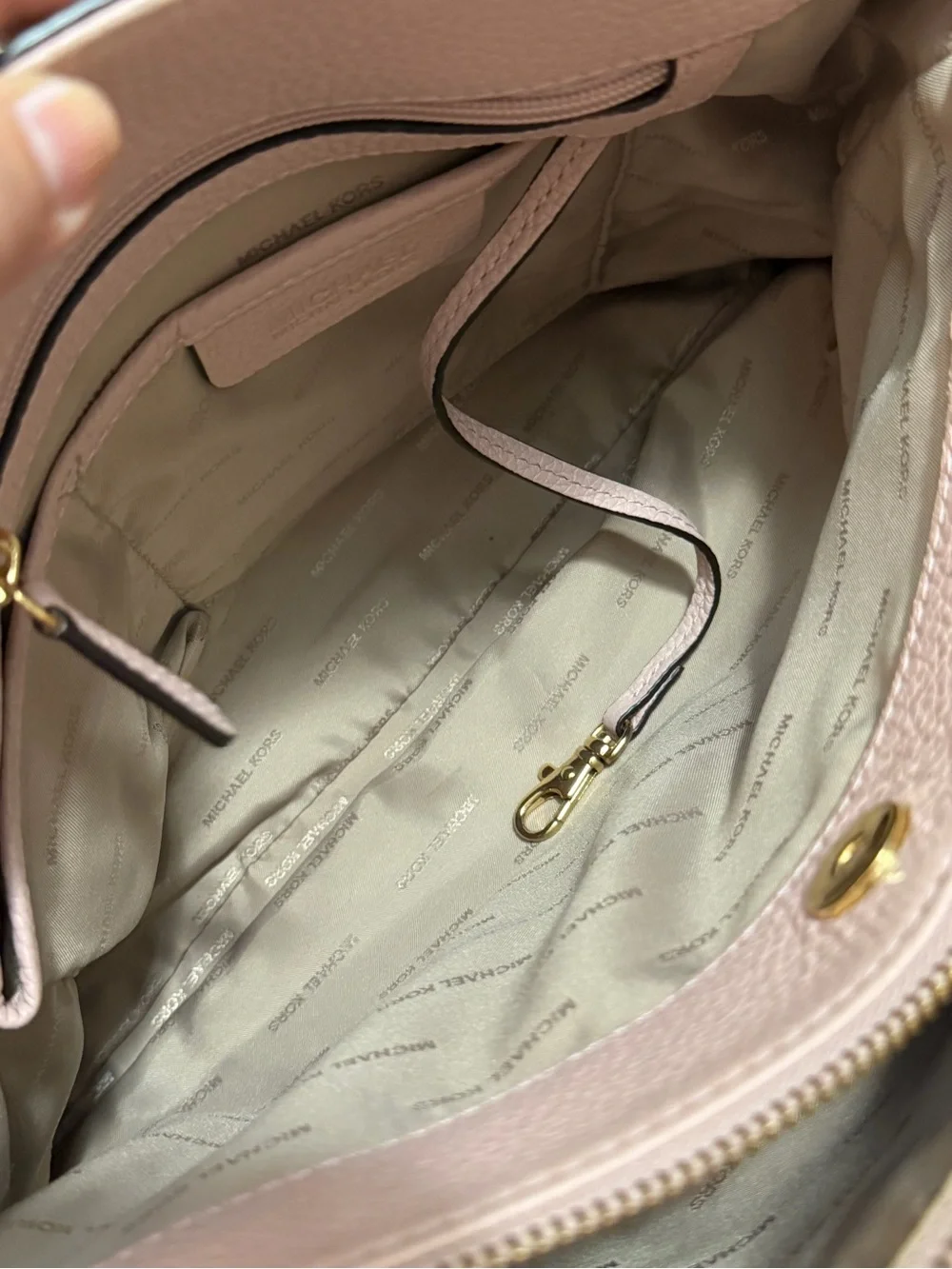 Michael Kors Blossom Pink Pebbled Leather Satchel